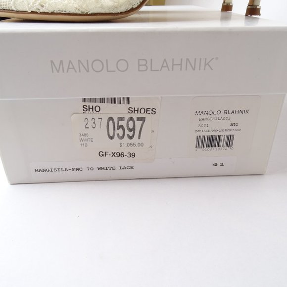 Manolo Blahnik Hangisi Floral Lace Crystal Pumps - Picture 12 of 14